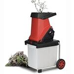 Electric Garden Shredder, 2500W Powerful Electric Wood Chipper, with 50L Collection Box and Transport Wheel, Max.40mm Cutting Diameter, for Leaves, Branches, Grass