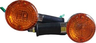 BIKEBLOOM Side, Rear, Front Incandescent Indicator Light for Royal Enfield Classic 350, Classic, Classic 500, Electra 350 (Amber) (Pack of 2)