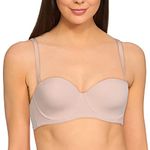 Triumph International Women's Light Padded | Underwired | Polyamide T-Shirt Bra 34MC Neutral Beige | Balconette Bra with Detachable Straps | Pack of 1