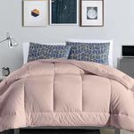 Razzai MammaYo Down Alternative Soft Quilted 300 GSM All Weather Comforter (92" x 106" Inches/233cm x 269cm) - King Size Comforters|Peach, Microfiber