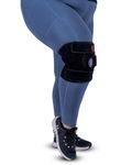 KARM Plus Size 4XL Knee Support for Obese People - Extra Large Knee Support for Big Legs 5XL 6XL Thighs - Adjustable Knee Brace Plus Size for Arthritis Pain, Meniscus Tear, Women, Men (Size 3 Black)