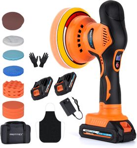 Protmex Cordless Car Polisher 6-Inch – Rechargeable Buffer Tool