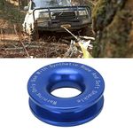 Winch Snatch Recovery Ring, Winch Snatch Pulley Towing Ring, 41000 lbs Breaking Strength for 7/16in 1/2in Soft Shackle with 3/16in 1/4in 3/8in Ropes(Blue)