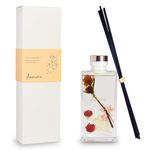 Aeviva Reed Diffuser Set, 5 fl oz Glass Bottle Rosy Grapefruit Scent Oil Diffuser, Home Fragrance with Reed Sticks for Bedroom, Office, Bathroom Shelf Decor & Gifts