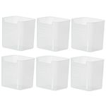 Kichvoe 6pcs Box Storage Box Storage Bin Shelves Container for Food Fridge Side Door Organizer Tea Bag Organizer Bathroom Storage Pp Transparent Fridge Side Door Box Refrigerator Crisper