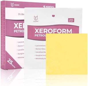 JUSORE Xeroform Petrolatum Dressing 4"x4" - 25 PCS Non Stick Gauze Pads, Medical Soft Fine Mesh Gauze Patch for Wound Care, Burns, Lacerations, Skin Grafts & Surgical Incisions, 25 Individual Pack