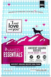 I and love and you Naked Essentials Ancient Grains Dry Dog Food - Lamb + Beef - High Protein, Real Meat, No Fillers, 23lb Bag