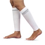 Syounaa Calf Sleeves for Men & Women for Calf Pain, Shin Splints, DVT, Cramps | Compression | Superior Infrared CELLIANT Technology | Calf Support for Running, Cycling, Gym | Unisex, Free Size, White
