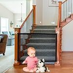 Malydyox Stair Gates for Baby, Portable Baby Gate for Doorways, Mesh Dog Gates Indoor Easy Install Anywhere, 110x72cm Stair Gates for Dogs Providing a Safe Enclosure for Pets and Baby to Play and Rest