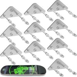 10 Pack Skateboard Wall Mount, Aluminum Skateboard Wall Hanger, Skateboard Floating Deck Display Racks Stand, Skateboard Storage Hanger, for Skateboard Deck Display and Storage