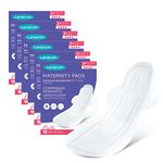 Lansinoh Maternity Pads After Birth Discreet & Absorbent 2+ Week Postpartum with Wings - Pack of 72 - Extra Long Super Slim Soft Fit Postnatal Fragrance Free Breathable Anatomically Sanitary Towels