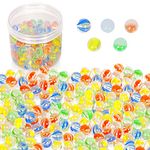 ShellKingdom 200 Count Bulk Assorted Colors Glass Marbles, Colorful Cat Eyes 9/16 Inch Round Marbles Toy for Kids for Aquarium/Game/Vase/Fish/Plant Decor