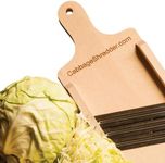 Cabbage Shredder & Slicer for Finely Cut Sauerkraut and Coleslaw. Compact Size. Solid Wood. Three Blades! Made in Poland