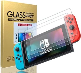 LEPEYMDA 3 Pack Screen Protector Designed for Nintendo Switch OLED Model 2021 & 2023，9H Hardness HD Tempered Glass for Switch OLED 7'' Anti Scratch Bubble Free Ultra Resistant Easy Installation/Anti-Scratch