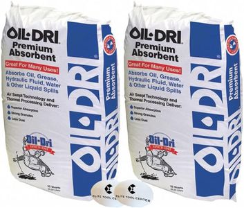 Elite Tool Center 2 Pack Oil Dri 36lb Premium Absorbent Bags Montmorillonite Clay Absorbs Oil, Grease, Hydraulic Oil, & Other Liquid Spills Stickers