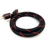 WAudio 10 AWG Hi-End Hifi Audio Universal AC Power Cable Power Cord US Plug - 6.6FT (2M)