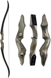TOPARCHERY Recurve Bow 60inch Left Handed Riser for Adults Target Shooting 30-50Lbs Hunting Target Practice with Bow Stringer (50)