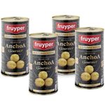 4 x 350g Manzanilla Green Olives Stuffed with Anchovy Paste