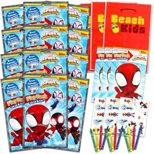 Marvel Shop Spidey and His Amazing Friends Birthday Party Favors and Supplies for Kids ~ Bundle with 12 Marvel Spidey Activity Play Packs for Boys and Girls with Mini Coloring Book, Stickers