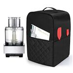 Luxja Food Processor Cover for Cuisinart and Hamilton Beach 11-14 Cup Processor, Food Processor Dust Cover with Accessories Pockets, Black