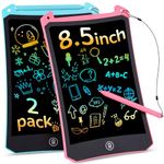 PINKCAT 2 Pack LCD Writing Tablet 8.5inch - Colorful Screen Doodle Scribbler Pad Drawing Board Learning Educational Toys - Gift for Kids 3-6 7 8 9 Years Old Girl Boy (Blue+Pink)