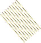 Heyiarbeit 6.69 Length 0.12 Diameter Brass Solid Round Rod Lathe Bar Stock for Miniature Axle Model Plane Model Ship DIY Craft 10pcs