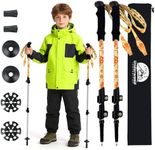 Collapsible Hiking Poles for Kids - 2 Pack Aluminum Trekking Poles Collapsible Hiking Sticks, Lightweight Adjustable Travel Backpacking Gear with Quick-Lock System by Underwood Aggregator