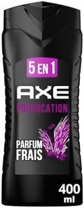 AXE - Gel Douche Homme 5en1 Provocation - 24h Hydratant - 87% d'Ingrédients d'origine naturelle - parfum noix de coco & poivre noir - 400ml