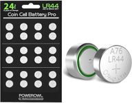 POWEROWL LR44 Batteries 24 Count, High Capacity AG13 357 303 SR44 L1154F A76 Premium Alkaline Battery 1.5V Button Coin Cell Batteries