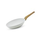 Bergner Naturally Forged Aluminum 28cm Frypan, Marble Non-Stick Coating, Less Oil Use, Scratch Resistant Frying Pan, Durable, Soft Touch Handle, Easy to Clean - Induction Bottom, Free Non-Woven Trivet