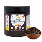 Farm Didi Imli Chutney With Jaggery (Gud) 325G | Sweet And Tangy Oil Free Imli Paste | Homemade Natural Tamarind Chutney | No Added Sugar Or Preservatives | Imli Sauce Used In Chaat & Cooking Curries