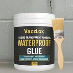 VazzLox Waterproof Glue for Leakage Strong & Transparent Water Proof Glue Plus Brush Epoxy Resin for Water Proofing for Indoor & Outdoor Crack Seal Agent Roof Water Leakage Glue Adhesive Sealant 300gm