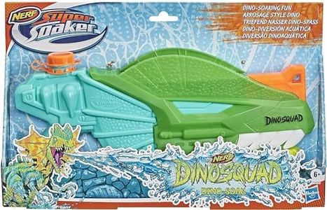 Nerf Super Soaker - DinoSquad - Dino-Soak Water Blaster - Dinosaur Design - Pump-Action Soakage for Summer Water Games - Toys for Kids - F0496 - Ages 6+