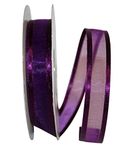 Reliant Ribbon 2558-910-03J Sheer Satin Edge Ribbon, 5/8 Inch X 25 Yards, Plum