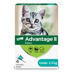 Advantage II Flea Treatment for Kittens weighing less than 2.3 kg (less than 5 lbs.)