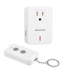 DEWENWILS Indoor Remote Control Outlet, Expandable Remote Light Switch Kit, Wireless On Off Power Switch, 100ft RF Range, Compact Design, White