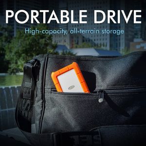 LaCie Rugged Mini 5TB Portable External Hard Drive – Shock Resistant