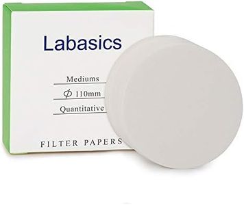 Labasics Quantitative Filter Paper Circles, 110 mm Diameter Cellulose Filter Paper with 15 to 20 Micron Particle Retention Medium Filtration Speed, Pack of 100