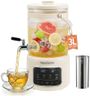 Meedome 3L Electric Kettle & Beverage Dispenser with Infuser, Spigot - All-in-One Health Pot for Iced Tea/Coffee, Temperature Control, Glass Pitcher - Home & Office Use