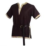 BLESSUME Medieval Viking Tunic with Belt LARP Aristocrat Chevalier Cosplay Costume