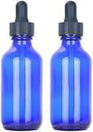 Magic Season Boston Round Glass Bottles (Blue / 60 ml with Droppers/ 2 Pcs)