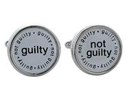 Guilty Not Guilty Cufflinks In Onyx Art Cufflink Box