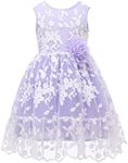 Bow Dream Rustic Flower Girl Dress Bridesmaid Lace Lavender 10