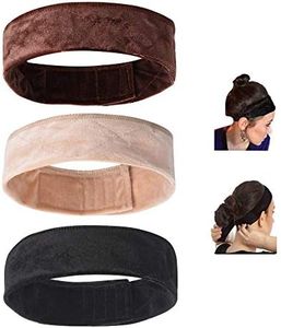 sansheng 3 Pack Wig Grip Band，Velvet Headband Scarf Head Hair Band Extra Hold Wig Adjustable Fastern,Stretch Cotton headband（3 colors）