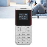 Jectse Smallest Mobile Phone, BM222 GSM 2G Basic Phone Unlocked, 0.66in HD Screen, Dual SIM Card, Ultra Long Standby, Mini Buttons Cellphone for Seniors Kids Students (White)