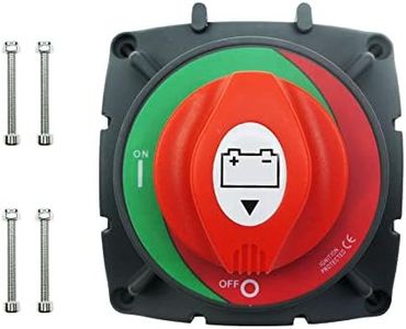 Battery Disconnect Switch, 12-48V 600A High Current Marine Switch for RV ATV UTV Vehicles Boat Ship Yacht Truck - Waterproof Heavy Duty Isolator