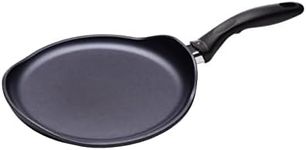 Swiss Diamond 10.25" Crepe Pan HD Nonstick Diamond Coated Aluminum Crepe Pan Dishwasher Safe and Oven Safe Crepe Pan, Grey