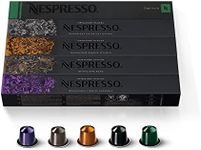 Nespresso Original Coffee Pods, 50 Mixed Pack - 10 Arpeggio, 10 Ristretto, 10 Capriccio, 10 Roma, 10 Livanto Capsules for Nespresso Machines. Make Espressos, Cappuccino and Macchiato. Recyclable Pods