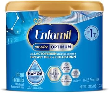 Enfamil Enspire Optimum Baby Formula, with Immune-Supporting Lactoferrin, Our Closest Formula to Breast Milk, Brain Building DHA, Dual Prebiotics, Infant Formula Powder, Baby Milk, 20.5 Oz Tub