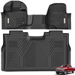 YITAMOTOR Floor Mats Compatible with Ford F150, Custom Fit Floor Liners for 2015-2023 Ford F-150 Super Crew Cab with 1st Row Bench Seats, 1st & 2nd Row All Weather Protection, Black,Bench Seating